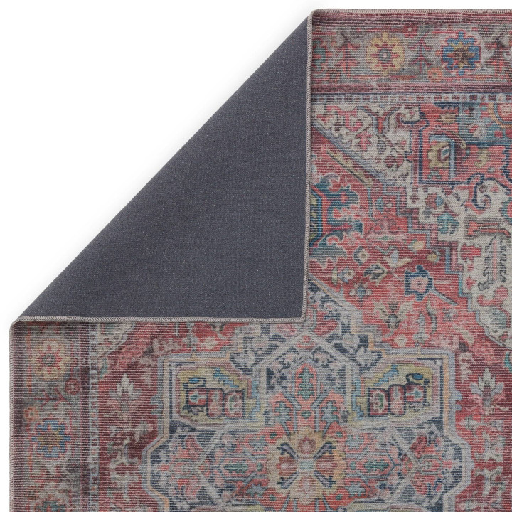 Tappeto Kaya stilizzato rosso e blu 120x170 cm