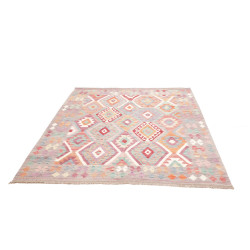 Tappeto Kilim Afghanistan 157x191 Grigio-lilla