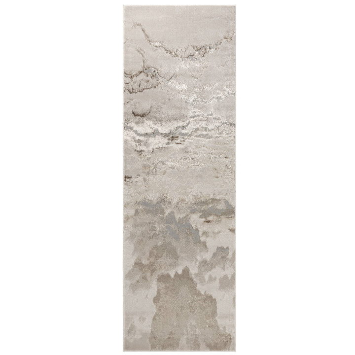 Rug Aurora abstract beige light gold light grey