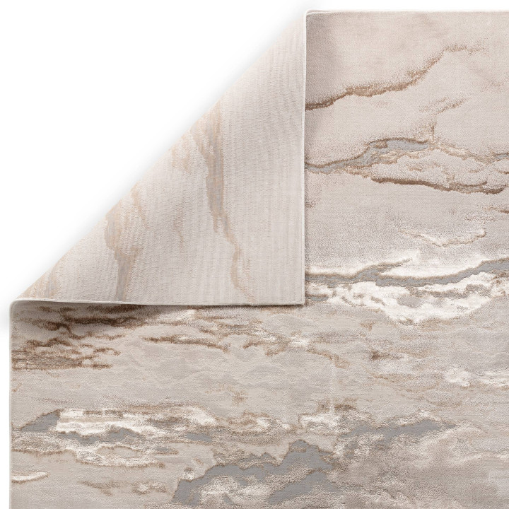 Tappeto Aurora astratto beige e oro 240x340 cm