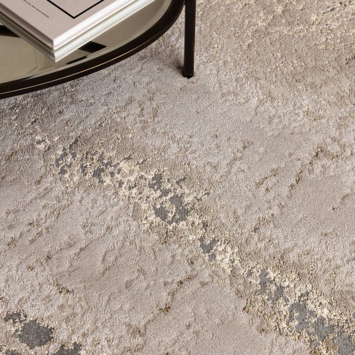 Tappeto Aurora astratto grigio e beige 160x230 c