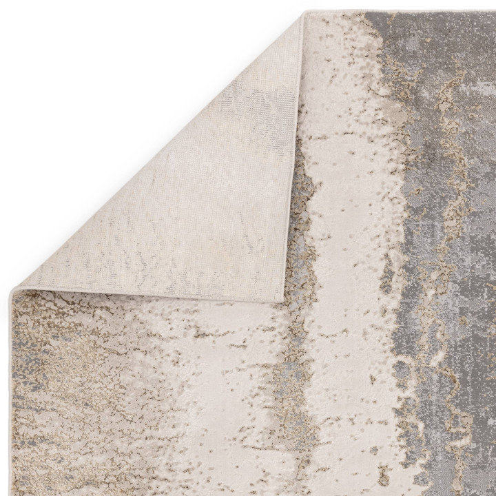 Rug Aurora abstract grey beige silver 160x230 cm