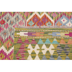 Tappeto Kilim Afghanistan 262x345 Verde Oliva M