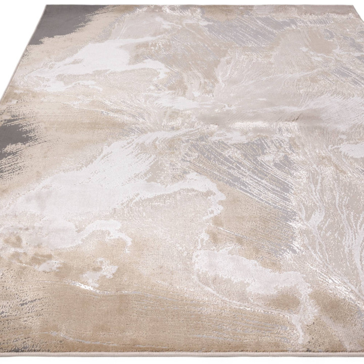 Tappeto Aurora astratto oro e giallo 120x170 cm