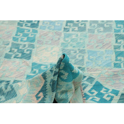 Tappeto Kilim Afghanistan 251x302 Blu Turchese