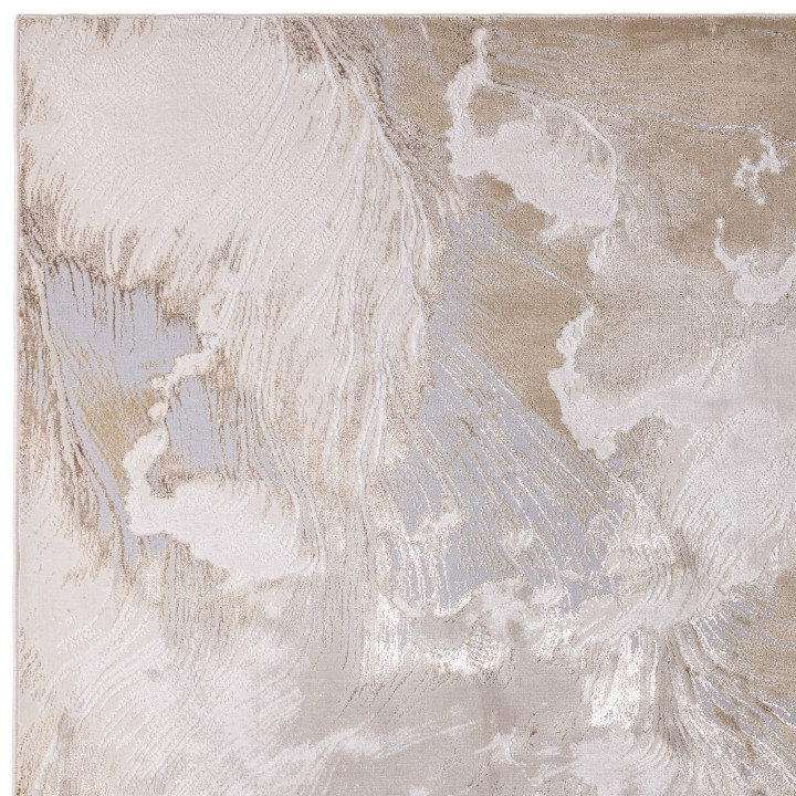 Rug Aurora abstract gold grey beige 160x230 cm
