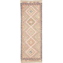 Rug Kilim Afghanistan 67x194 Light Pink Sage Gr