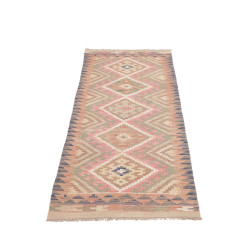 Rug Kilim Afghanistan 67x194 Light Pink Sage Gr