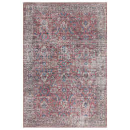 Tappeto Kaya floreale rosso e blu 120x170 cm
