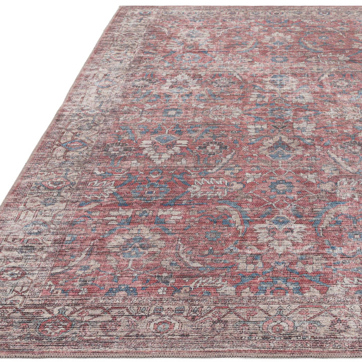 Rug Kaya all-over floral red blue beige 120x170