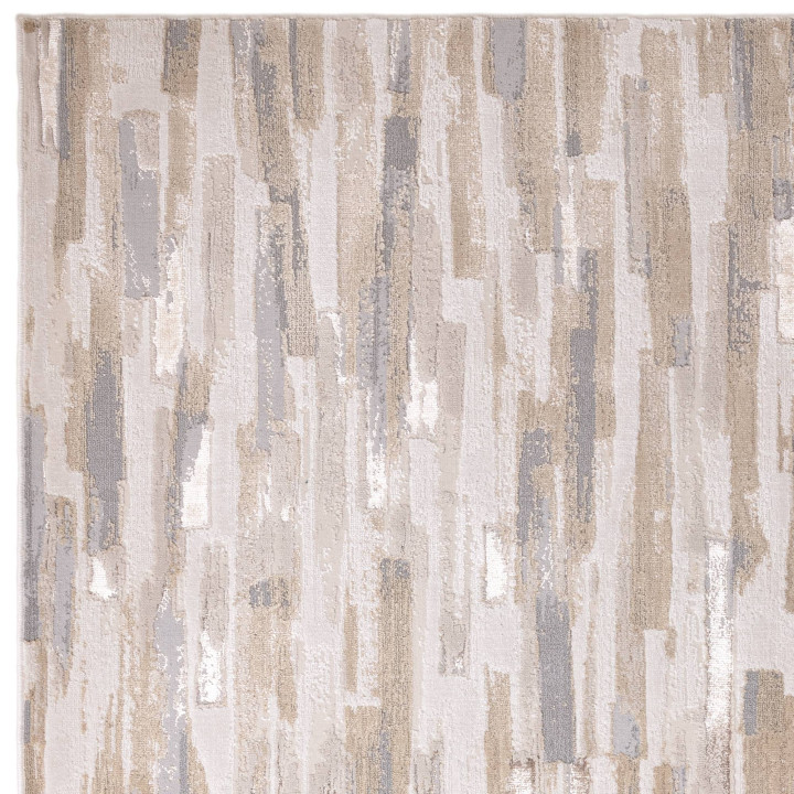 Tappeto Aurora astratto oro e beige 120x170 cm