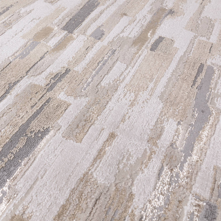 Tappeto Aurora astratto oro e beige 120x170 cm