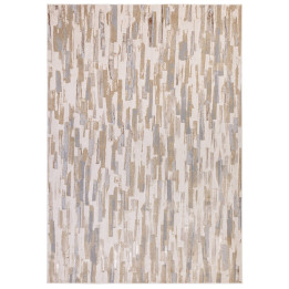 Tappeto Aurora astratto beige e oro chiaro 160x2