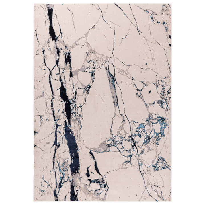 Tappeto Aurora astratto blu e beige 80x150 cm