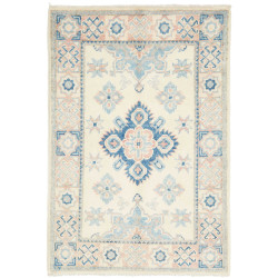 Hand Made Rug Kazak Afghanistan 62x90 Cream Blu