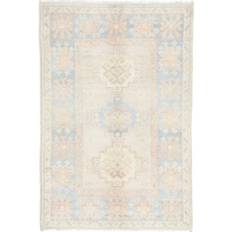 Hand Made Rug Kazak Afghanistan 62x91 Cream Lig