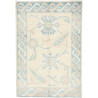 Hand Made Rug Kazak Afghanistan 63x91 Cream Blu