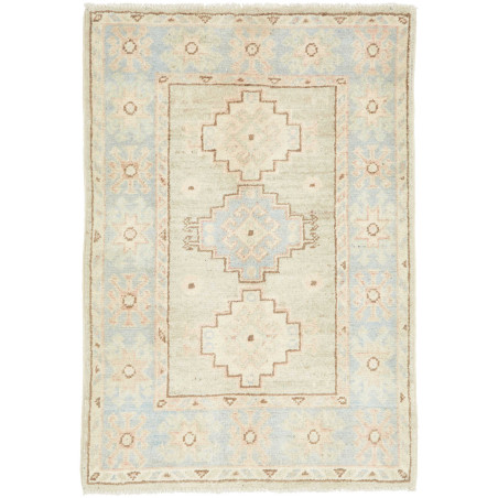 Hand Made Rug Kazak Afghanistan 64x92 Pale Blue