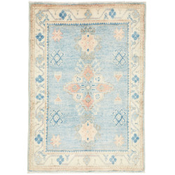Hand Made Rug Kazak Afghanistan 63x91 Sky Blue