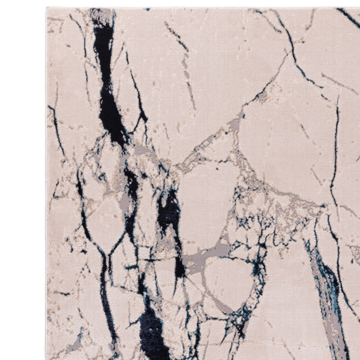 Tappeto Aurora astratto beige e blu 160x230 cm