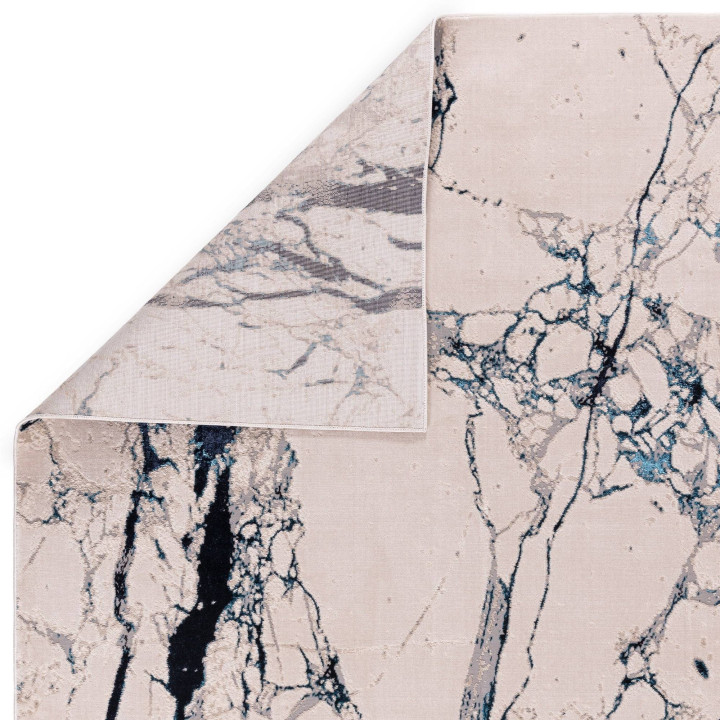 Tappeto Aurora astratto beige e blu 160x230 cm