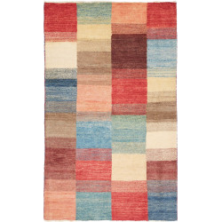 Hand Made Rug Mosaic Pakistan 88x143 Red Blue