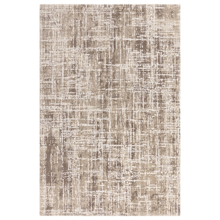 Tappeto Kuza astratto beige e tortora 240x340 cm