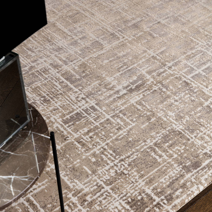 Rug Kuza abstract beige taupe white 120x170 cm