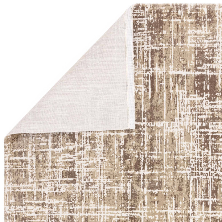 Tappeto Kuza astratto beige e tortora 120x170 cm
