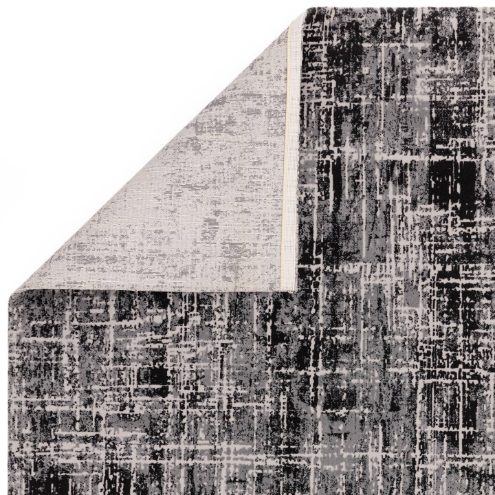 Tappeto Kuza astratto nero e grigio 80x150 cm