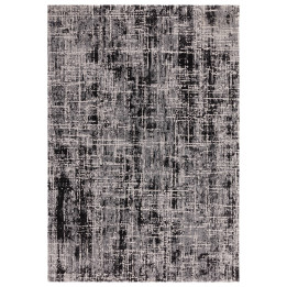Rug Kuza abstract black grey white 240x340 cm