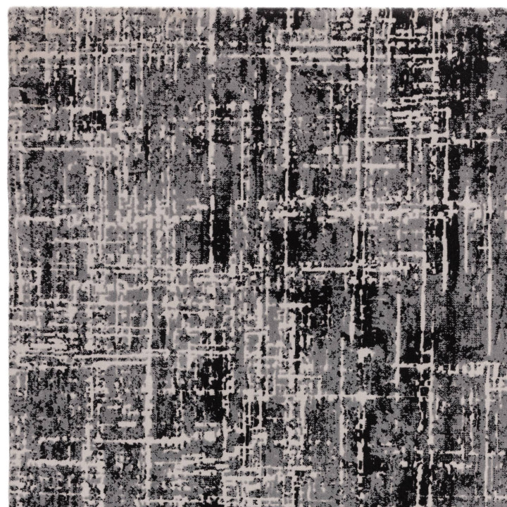 Tappeto Kuza astratto nero e grigio 200x290 cm