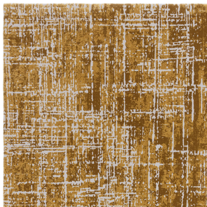 Tappeto Kuza astratto giallo e bianco 120x170 cm
