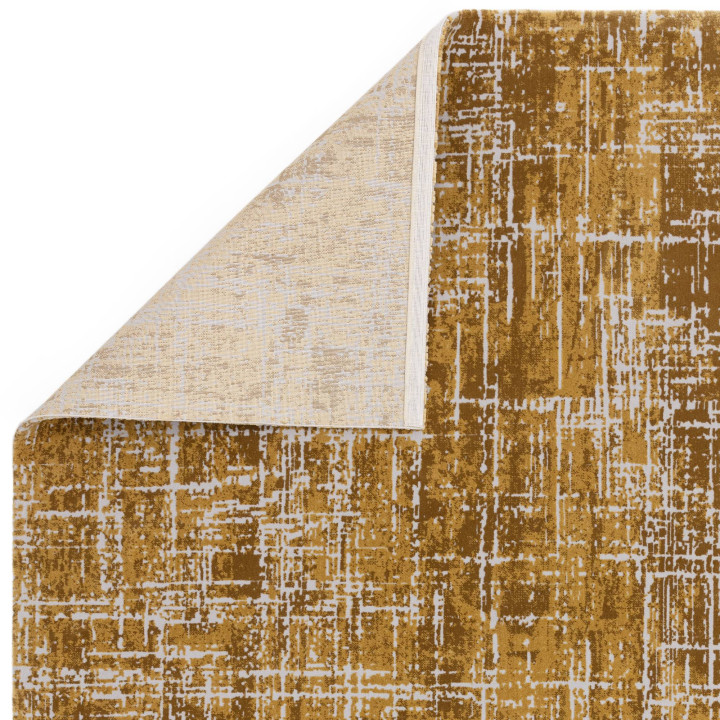 Tappeto Kuza astratto giallo e bianco 120x170 cm