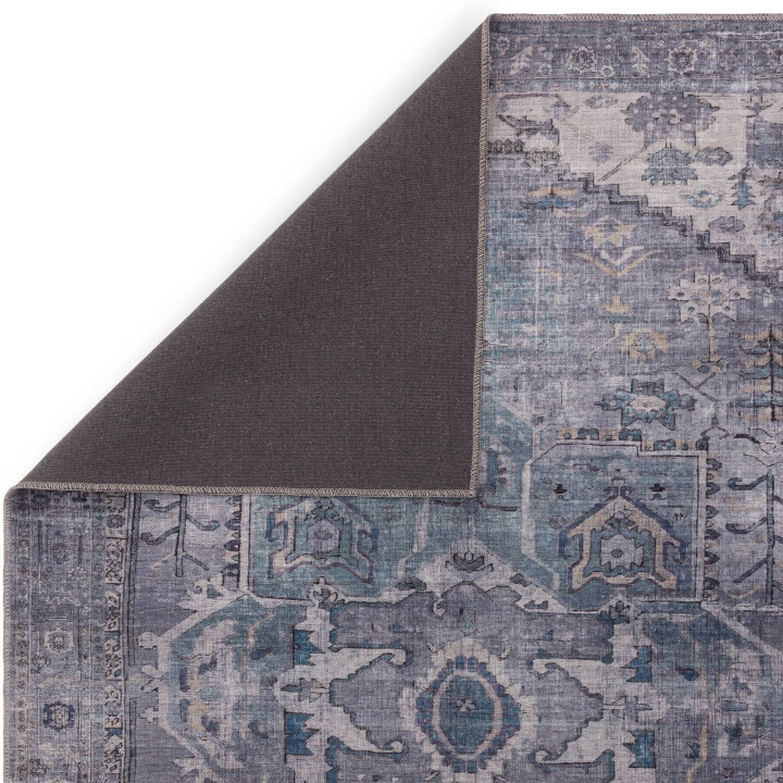 Rug Kaya stylized grey silver blue beige 160x230