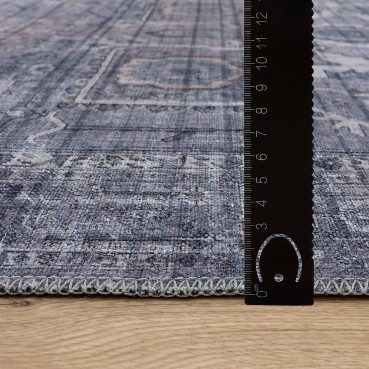 Rug Kaya stylized grey silver blue beige 160x230