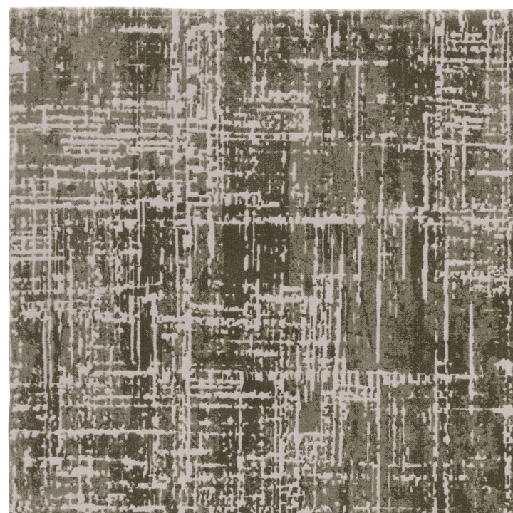 Tappeto Kuza astratto verde oliva e grigio 120x1