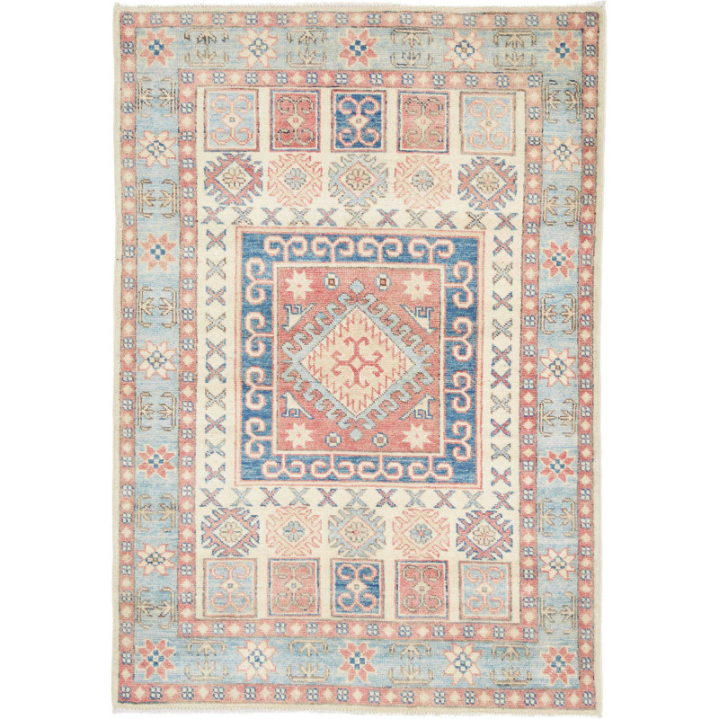 Tappeto Originale Kazak Afghanistan 105x151 Blu