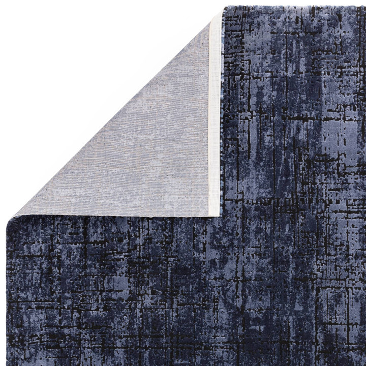 Rug Kuza abstract dark blue light blue dark grey