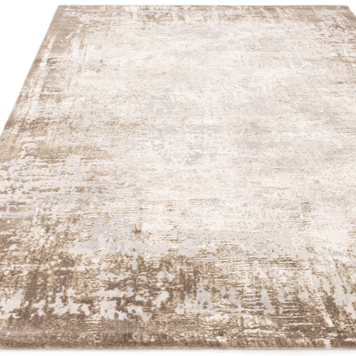 Rug Kuza abstract beige taupe ivory 80x150 cm
