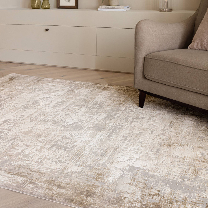 Rug Kuza abstract beige taupe ivory 120x170 cm