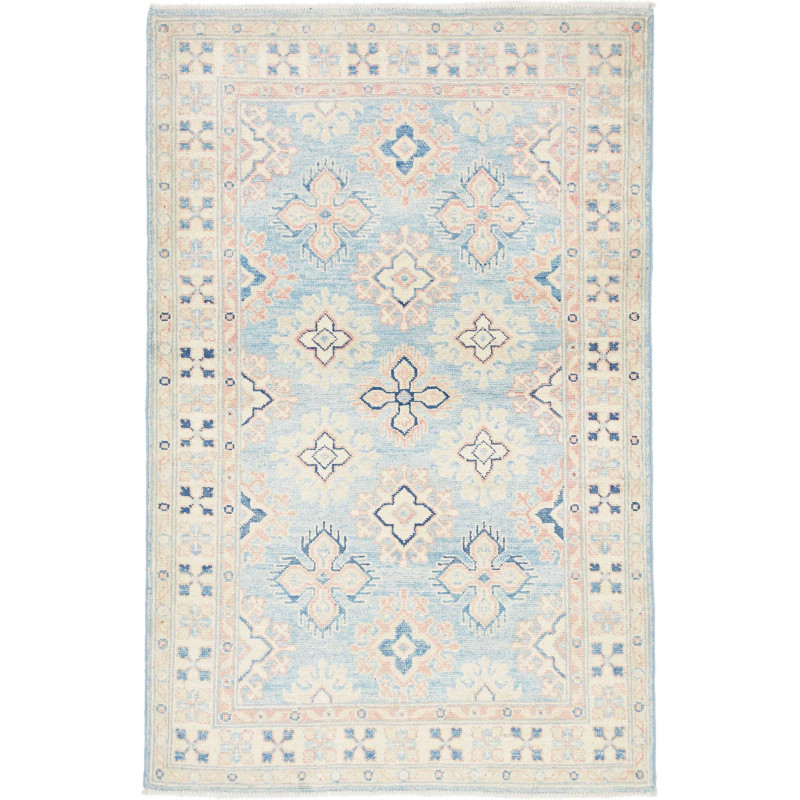 Tappeto Originale Kazak Afghanistan 97x148 Blu