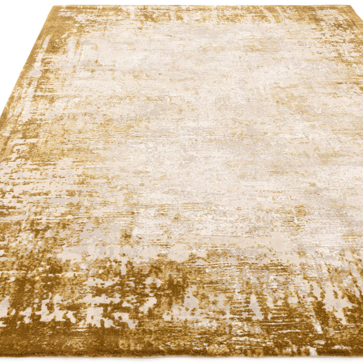 Rug Kuza geometric golden yellow beige 120x170 c