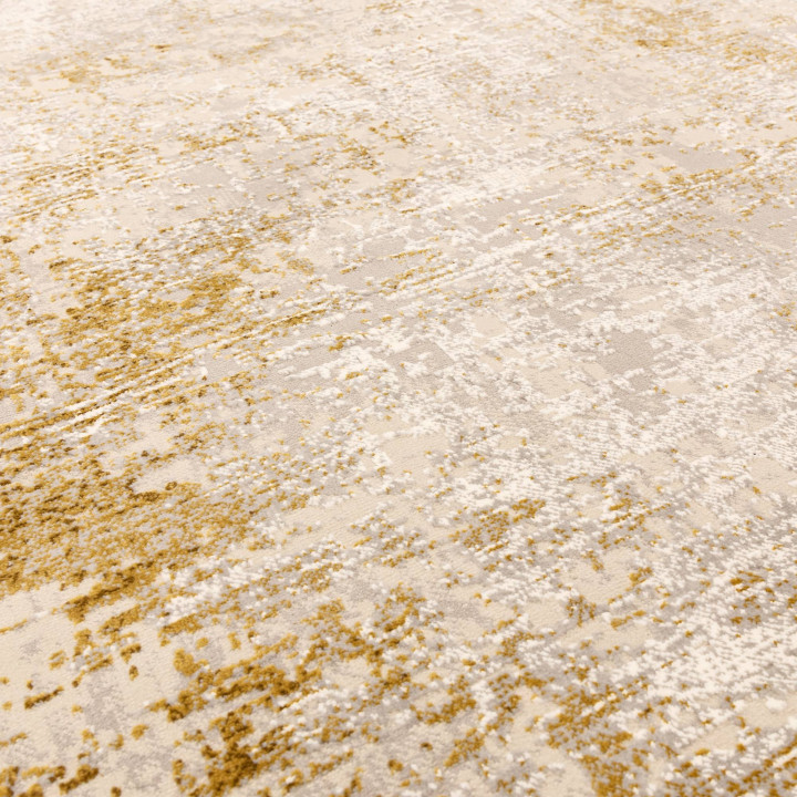 Rug Kuza geometric golden yellow beige 120x170 c