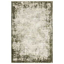 Tappeto Kuza astratto verde oliva e beige 120x17