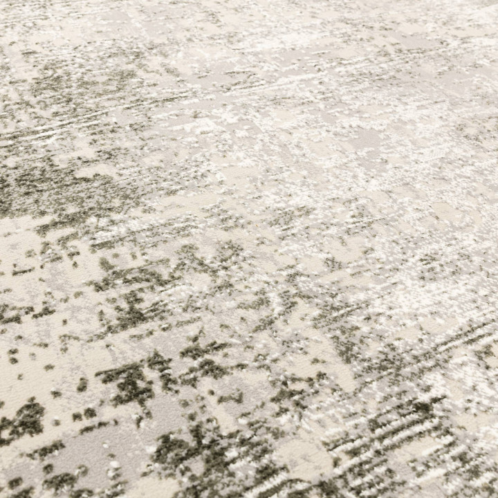 Rug Kuza abstract olive green beige light grey 1