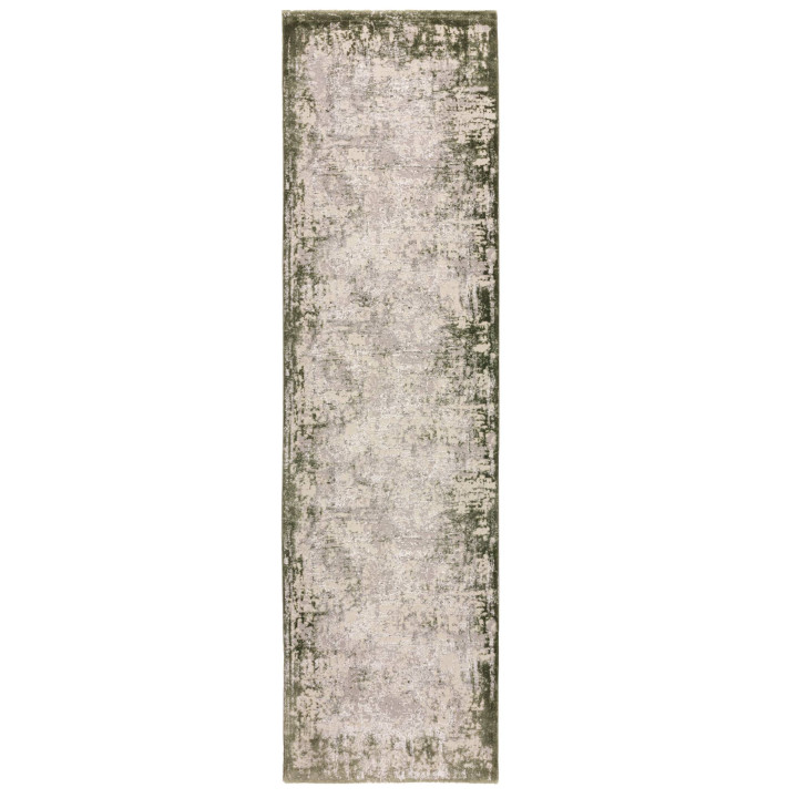 Rug Kuza abstract olive green beige light grey 1