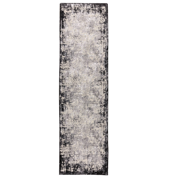 Tappeto Kuza astratto grigio chiaro e grigio scu
