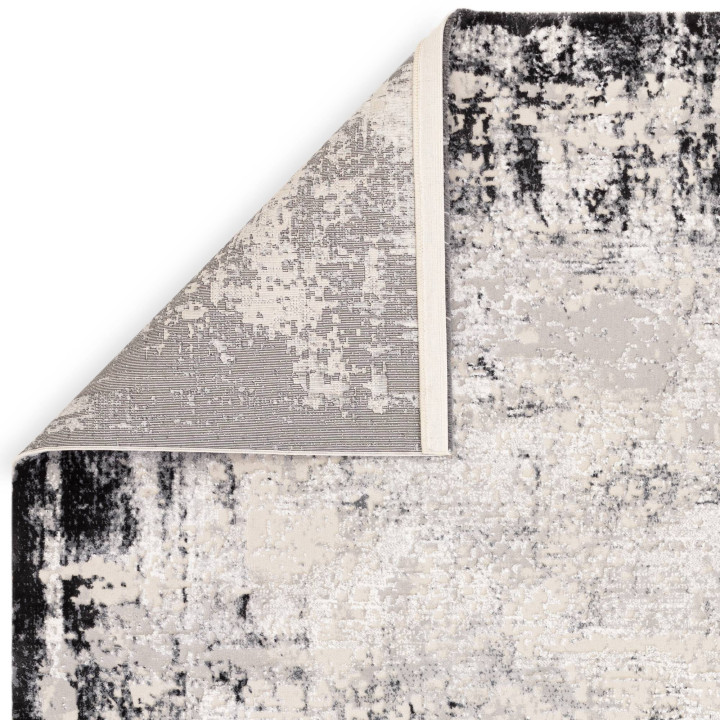 Rug Kuza abstract grey silver black white 160x23