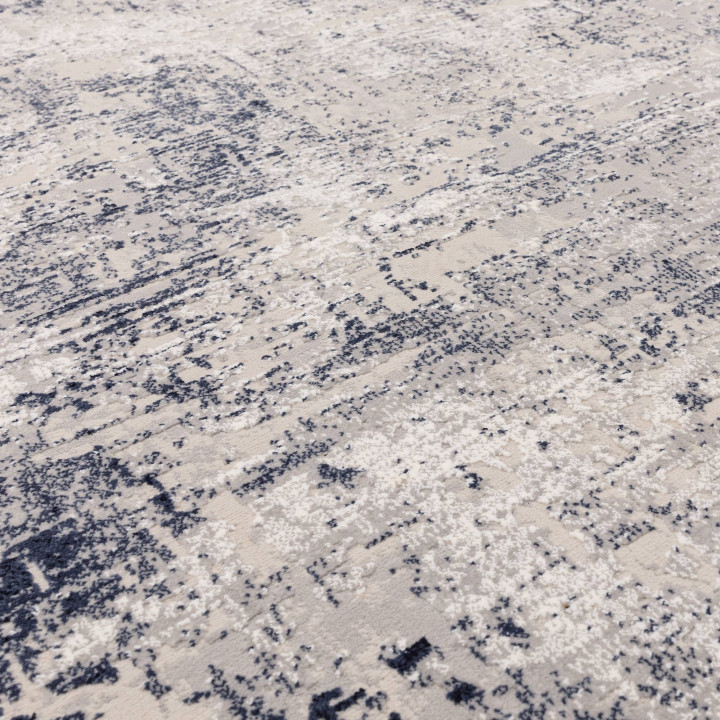 Tappeto Kuza astratto blu scuro e beige 240x340